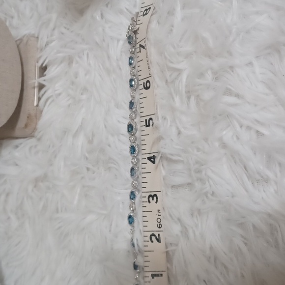 Colleen Lopez London Blue Topaz and White Zircon Bracelet NEW - Picture 11 of 11